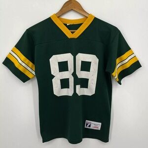 Vintage Logo 7 Green Bay Packers Mark Chmura #89 Jersey Kids Large Green